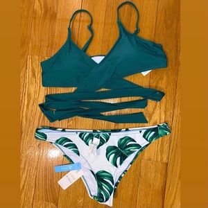 Cupshe Green Bikini Set Size XL